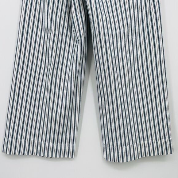 Madewell Emmett Wide-Leg Crop Pants in Stripe: Button-Front Edition, Size 25 - Picture 9 of 11